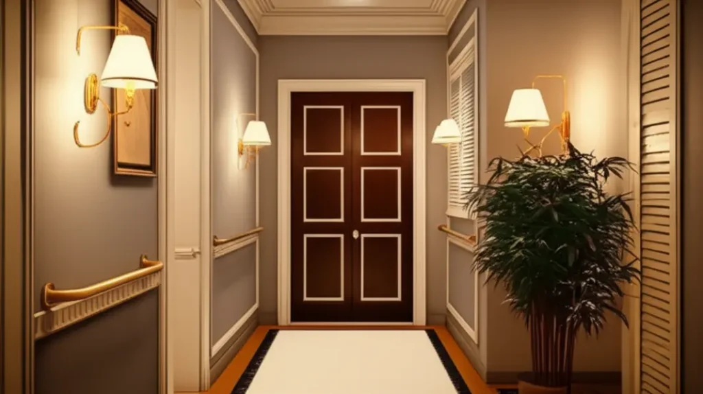 Ambiente seguro para idosos, com melhorias de segurança.